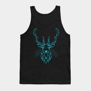 Turquoise deer head Tank Top